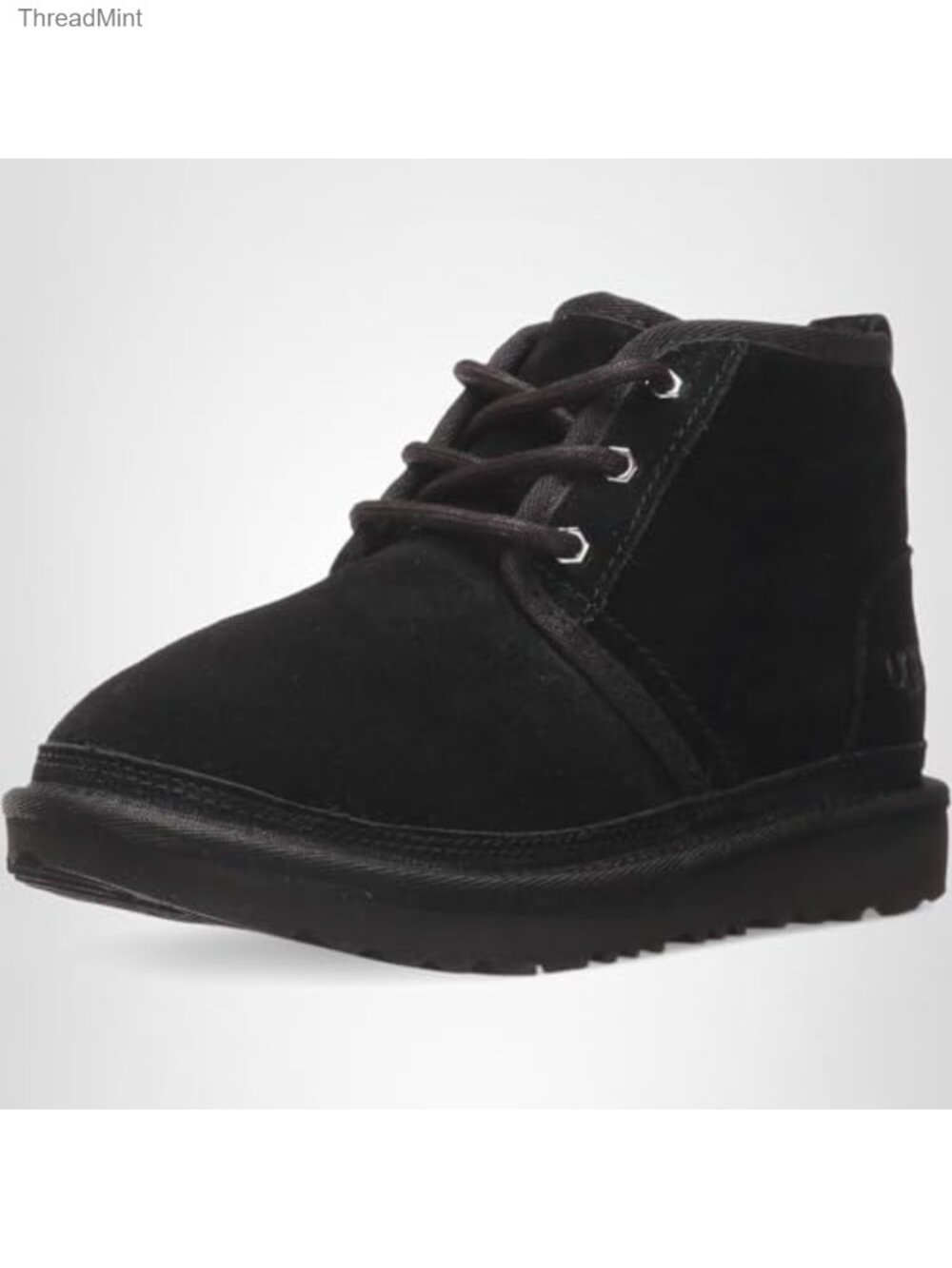 Kids Sheepskin Lined Chukka Boots Warm Winter Ankle Boot Lace Up